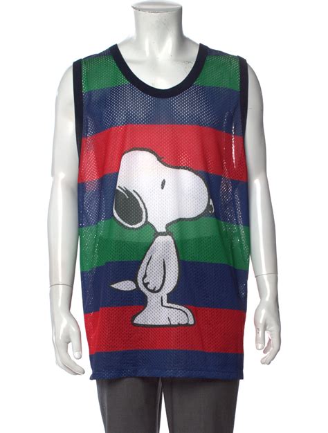 snoopy t shirt gucci|gucci snoopy mesh tank.